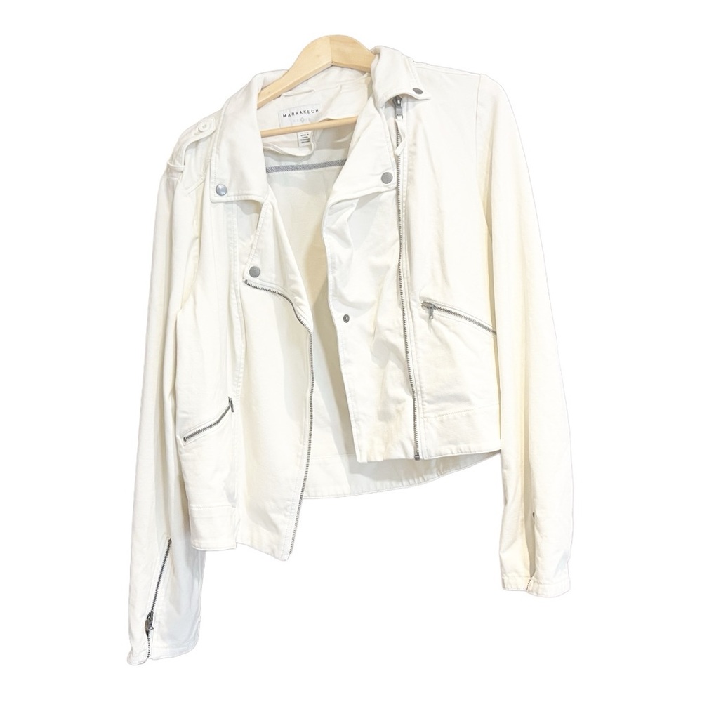Moto jacket, size Xl white, Marrakesh jacket. Purchased at Anthropologie.